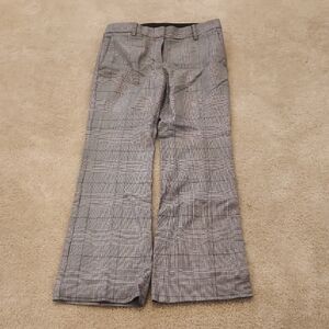 Ann Taylor Classic Black and White Plaid Trousers